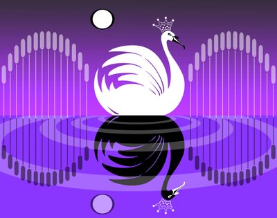 Lago de los cisnes lila, 2019 de Neale Osborne